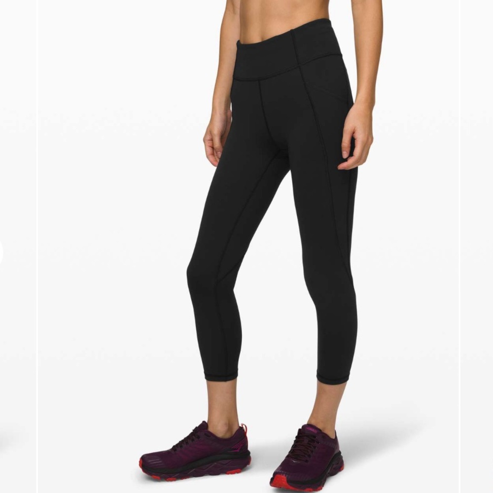 Lululemon Athletica time to sweat crop leggings